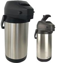 Garrafa Térmica 100% Em Inox 2.5 Litros Quente e Frio Acionamento Por Alavanca Garrafa Térmica 100% Em Inox 2.5 Litros Quente e Frio Acionamento Por Alavanca