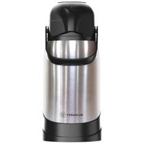 Garrafa Térmica 100% Inox 1.2L Bomba Pressão Café Quente 20H Termolar