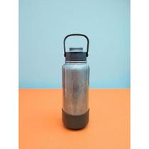 Garrafa Termica 1000ml Com Base Protetora de Silicone Cintilante Dia a Dia Escolar Academia