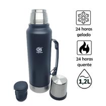 Garrafa Térmica 1,2L Dupla Camada Inox Vácuo 24h Quente Frio