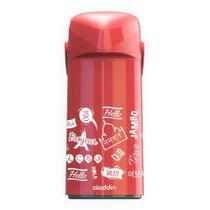Garrafa Térmica 1,8L de Polipropileno Aladdin Massima Hello Vermelho