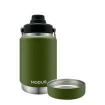 Garrafa Térmica 1,9 Litros Com Divisória Compartimento Café Chá Whey para de Água Café Suco Camping Academia Passeio Caminhada