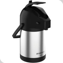 Garrafa Térmica 1,9L Excellence Inox E Preta Soprano