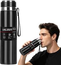 Garrafa Térmica 1L Aço Inoxidável Alça Quente ou Frio Água Café Chá Suco Garrafa Térmica 1L Aço Inoxidável Alça Quente ou Frio Água Café Chá Suco