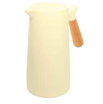 Garrafa Térmica 1L com cabo de madeira Amarelo Pastel - Wolff Garrafa Térmica 1L com cabo de madeira Amarelo Pastel - Wolff