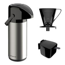 Garrafa Térmica 1L Inox Café Água Unitermi Verona + Filtro