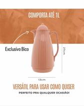 Garrafa Térmica 1L New Bambu Plástica com Ampola de Vidro