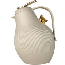 Garrafa Térmica 1L Nude Bico Dourado Borboleta Garrafa Térmica 1L Nude Bico Dourado Borboleta