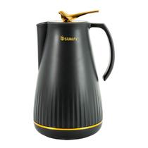 Garrafa Térmica 1L Preta Ampola Vidro Quente e Frio Dubai SM-GTDBP Garrafa Térmica 1L Preta Ampola Vidro Quente e Frio Dubai SM-GTDBP
