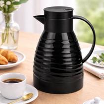 Garrafa Térmica 1L Preta Capri Café Chá Bebidas Quente Frio Tampa Prática Resistente Moderna