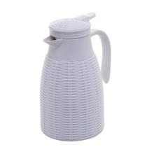 Garrafa Térmica 1L Rattan Plástico Branca - Lyor