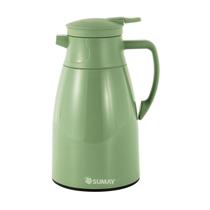 Garrafa Térmica 1L verde Ampola Vidro Quente e Frio Mônaco SM-GTMVD