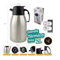 Garrafa Térmica 2 Litros Inox Jarra Isotérmica Grande 2000ml Bule Café Chá 2L Quente Fria Inquebrável Com Gatilho Vedação Garrafa Térmica 2 Litros Inox Jarra Isotérmica Grande 2000ml Bule Café Chá 2L Quente Fria Inquebrável Com Gatilho Vedação
