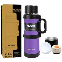 Garrafa Térmica 2,4 Litros Quente Frio Com Aço Inoxidável Isolamento Térmico Café Suco Água Camping Academia Passeio Caminhada