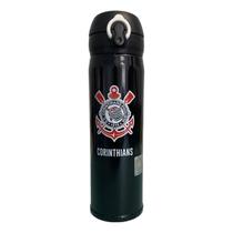 Garrafa Térmica 420ml Corinthians Aço Inox C/ Tampa Trava Click Quente/Frio - Oficial E Licenciado Garrafa Térmica 420ml Corinthians Aço Inox C/ Tampa Trava Click Quente/Frio - Oficial E Licenciado