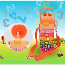 Garrafa Térmica 430Ml Inox Infantil Tabuada Números Interativa Educacional com Cores de Contas Girat