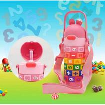 Garrafa Térmica 430Ml Inox Infantil Tabuada Números Interativa Educacional com Cores de Contas Girat