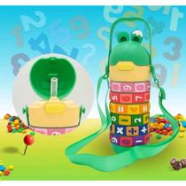 Garrafa Térmica 430Ml Inox Infantil Tabuada Números Interativa Educacional com Cores de Contas Girat