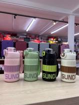 Garrafa termica 450ml aço inox inoxidavel com alça wu-400