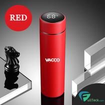 Garrafa Térmica 480ml A Vácuo Visor Led Temperatura Vermelho