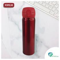 Garrafa Térmica 500ml A Vácuo Aço Inox Vermelho Café