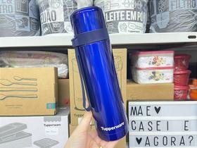 Garrafa Térmica 500ml com Alça Azul Metalizada - Tupperware Garrafa Térmica 500ml com Alça Azul Metalizada - Tupperware