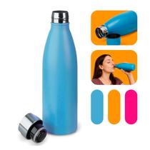 Garrafa Térmica 500ml Inox Parede Dupla com Tampa Mantém Temperatura Antivazamento