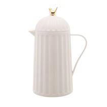 Garrafa Térmica 600ml para café ou chá de plástico branca Bird Wolff - 29083