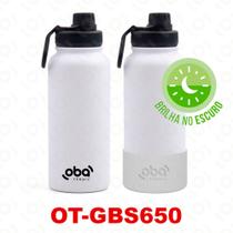 Garrafa Térmica 650ml Branca Brilha No Escuro - Oba Térmic Garrafa Térmica 650ml Branca Brilha No Escuro - Oba Térmic