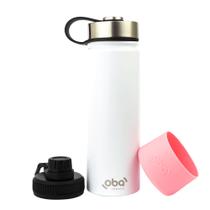Garrafa Térmica 650ml Branco/rosa 24h/12h Oba Térmic Garrafa Térmica 650ml Branco/rosa 24h/12h Oba Térmic