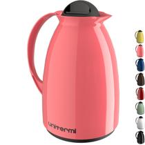 Garrafa Térmica 650ml Florença Pequena Com Alça Tampa de Rosca Ampola de Vidro Unitermi