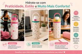 Garrafa Térmica 720ml com Alça, Canudo e Sistema Antivazamento Garrafa Térmica 720ml com Alça, Canudo e Sistema Antivazamento