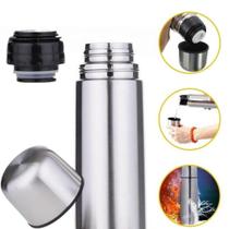 Garrafa Térmica 750ml Inox com Parede Dupla, Vedação e Tampa Copo Ideal para Academia, Viagens e Trabalho
