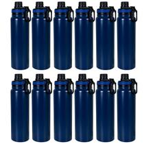 Garrafa Térmica 800ml em Aço Inox Vacuum, Squeeze com Vedação Antivazamento Peneira Removível e Alça, bebida gelada ou quente, 28x8x8cm, KIT 12UN Garrafa Térmica 800ml em Aço Inox Vacuum, Squeeze com Vedação Antivazamento Peneira Removível e Alça, bebida gelada ou quente, 28x8x8cm, KIT 12UN