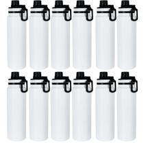 Garrafa Térmica 800ml em Aço Inox Vacuum, Squeeze com Vedação Antivazamento Peneira Removível e Alça, bebida gelada ou quente, 28x8x8cm, KIT 12UN Garrafa Térmica 800ml em Aço Inox Vacuum, Squeeze com Vedação Antivazamento Peneira Removível e Alça, bebida gelada ou quente, 28x8x8cm, KIT 12UN