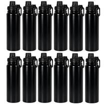Garrafa Térmica 800ml em Aço Inox Vacuum, Squeeze com Vedação Antivazamento Peneira Removível e Alça, bebida gelada ou quente, 28x8x8cm, KIT 12UN Garrafa Térmica 800ml em Aço Inox Vacuum, Squeeze com Vedação Antivazamento Peneira Removível e Alça, bebida gelada ou quente, 28x8x8cm, KIT 12UN