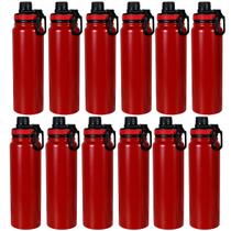 Garrafa Térmica 800ml em Aço Inox Vacuum, Squeeze com Vedação Antivazamento Peneira Removível e Alça, bebida gelada ou quente, 28x8x8cm, KIT 12UN Garrafa Térmica 800ml em Aço Inox Vacuum, Squeeze com Vedação Antivazamento Peneira Removível e Alça, bebida gelada ou quente, 28x8x8cm, KIT 12UN