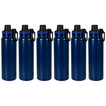 Garrafa Térmica 800ml em Aço Inox Vacuum, Squeeze com Vedação Antivazamento Peneira Removível e Alça, bebida gelada ou quente, 28x8x8cm KIT 6UN Garrafa Térmica 800ml em Aço Inox Vacuum, Squeeze com Vedação Antivazamento Peneira Removível e Alça, bebida gelada ou quente, 28x8x8cm KIT 6UN