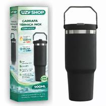 Garrafa Térmica 900ml Isolamento a Vácuo Inox 24h Quente Frio Academia Trabalho Leve Sem Vazamentos