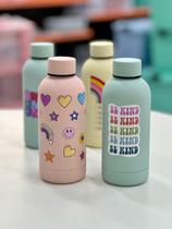 Garrafa Térmica Aço Inox 350ml - Desenhos e Frases Divertidas