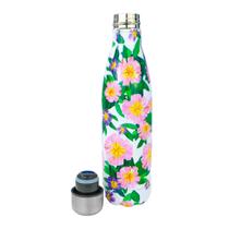 Garrafa Térmica Aço Inox 500ml Estampa Flores Garrafa Térmica Aço Inox 500ml Estampa Flores