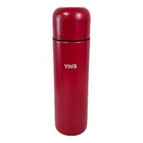 Garrafa Térmica Aço Inox 750ml Vermelha com Tampa Copo - Yins 25052 - Yin's