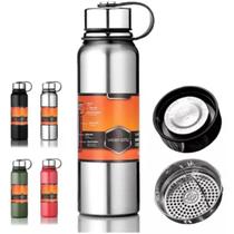 Garrafa Térmica Aço Inox A Vacuum Bottle Água Café 1000ml Corrida Quente 15 Horas Gelado 20 Horas