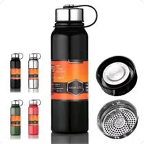 Garrafa Térmica Aço Inox A Vacuum Bottle Água Suco 1100Ml Garrafa Térmica Aço Inox A Vacuum Bottle Água Suco 1100Ml