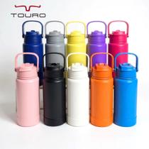 Garrafa Térmica Aço Inox Com Canudo+ Base da Mesma Cor 1200ml/1000ml/800ml/600ml/350ml