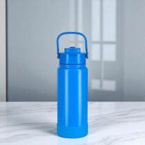 Garrafa Térmica Aço Inox Com Canudo+ Base da Mesma Cor 1200ml/1000ml/800ml/600ml/350ml