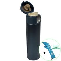 Garrafa Térmica Aço Inox com Vedação 500 ml Azul + Chaveiro CBRN18581