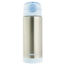 Garrafa Térmica Aço Inox Escovado com Canudo Silicone 400ml Pimpolho