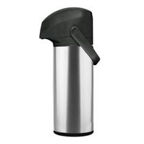 Garrafa Térmica Aço Inox Pressão 1 Litro Chá Café Leite