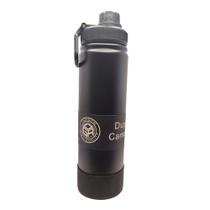 Garrafa Termica Aco Preto Inox 800ML Parede Dupla Isolamento a Vacuo 12hrs